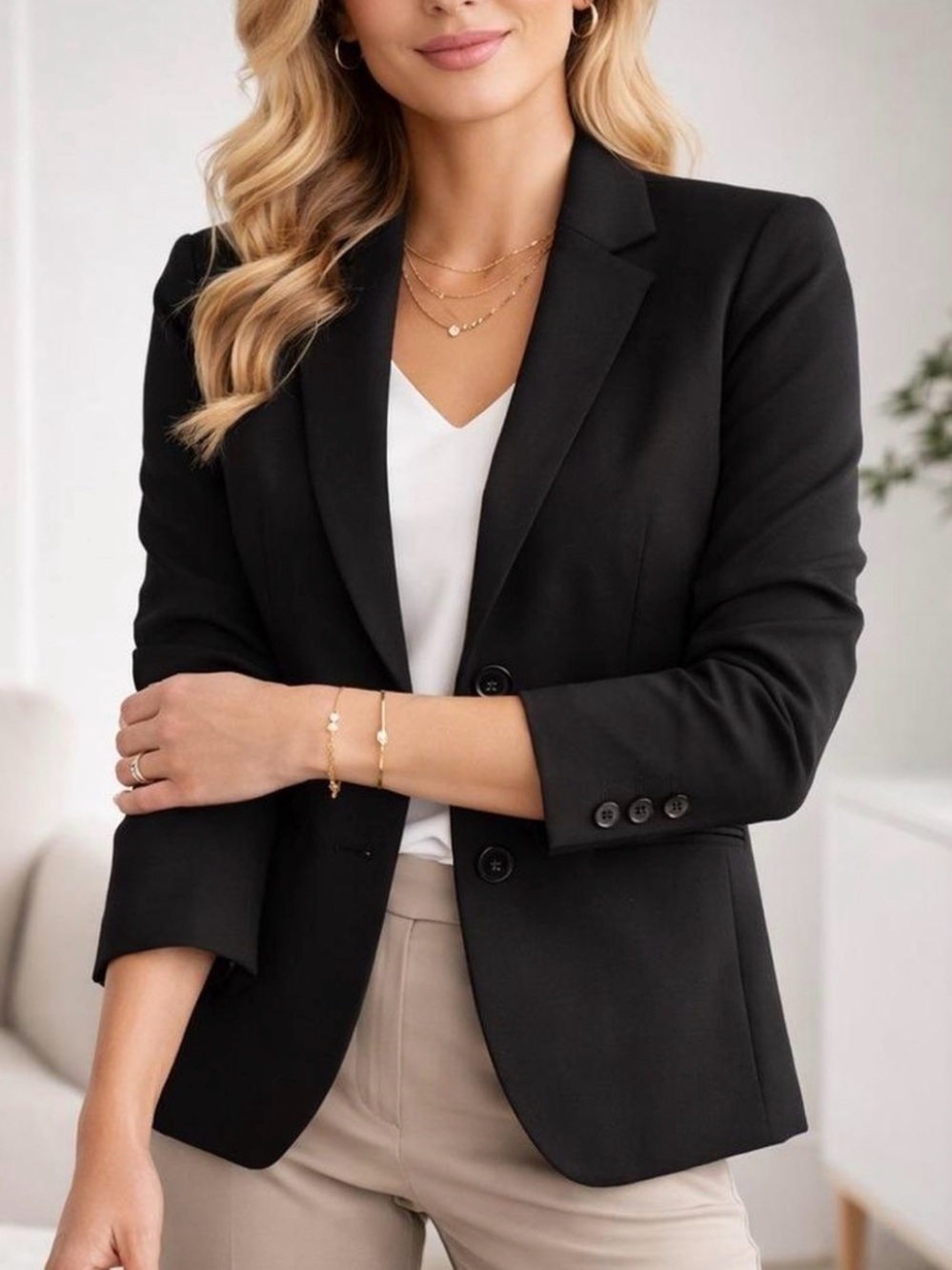 NWOT Apt. 9 Women’s Black Blazer Size 8 Classic Tailored Career Jacket